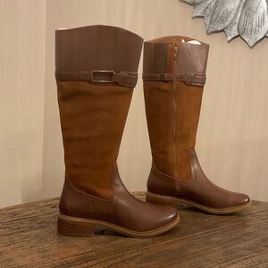 Clarks Brown Over the Knee Boots